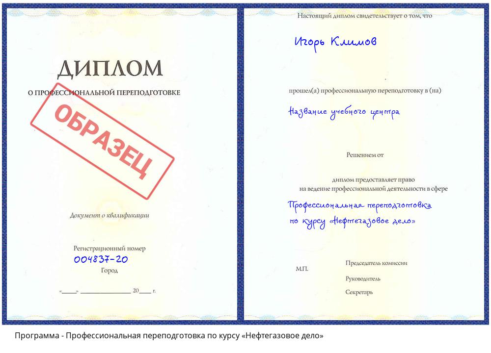 Профессиональная переподготовка по курсу «Нефтегазовое дело» Михайловск